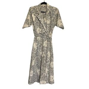 VTG Stuart Alan Floral Print Midi Shirt Dress Collared Size 10 Cottagecore